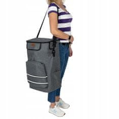 Malatec Velik 40L termo nakupovalni voziček in prenosna torba na mehkih kolesih do 30kg