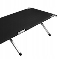 Malatec Zložljiva oxford postelja za kampiranje 189x70x43cm do 110kg črna