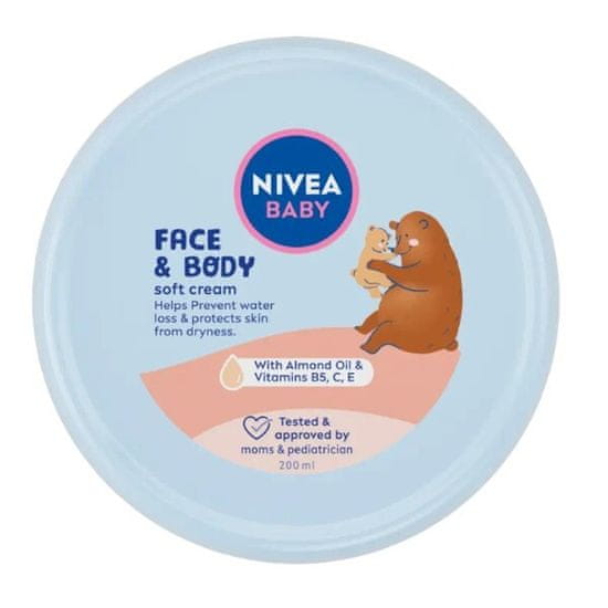 Nivea Vlažilna krema za obraz in telo Baby (Face & Body Soft Cream) 200 ml