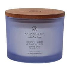 Svíčka Chesapeake Bay Candle 3 knoty, Serenity & Calm, Ticho a klid, levandule a tymián, 312 g