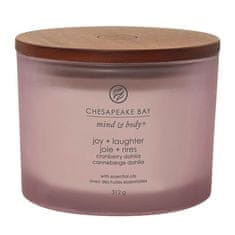 Svíčka Chesapeake Bay Candle 3 knoty, Joy & Laughter, Radost a smích, brusinky a švestky, 312 g