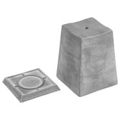 botle Keramični cvetlični lonec 17x24 cm mat + krožnik Siva Notranje visoko ohišje