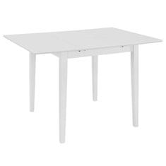 Vidaxl Raztegljiva jedilna miza MDF (80-120)x80x74 cm bela