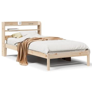 Vidaxl Posteljni okvir brez vzmetnice 90x190 cm trdna borovina