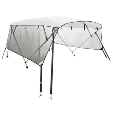 Vidaxl Bimini tenda s 4 loki in stranicami 243x(200-213)x137 cm