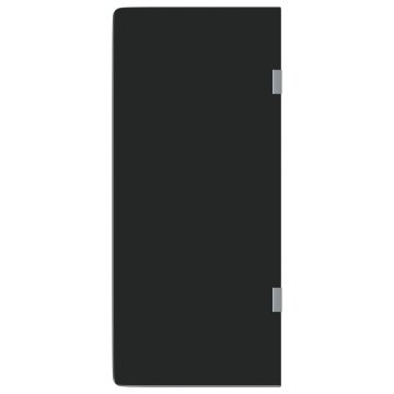 Vidaxl Stenska pregrada za pisoar črna 90x40 cm kaljeno steklo