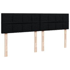 Vidaxl Box spring postelja z vzmetnico črna 180x200 cm blago