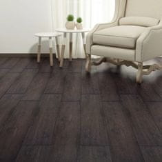 Vidaxl Nesamolepilne PVC talne plošče 5,26 m² 2 mm hrast temno sive