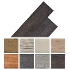 Vidaxl Nesamolepilne PVC talne plošče 5,26 m² 2 mm hrast temno sive