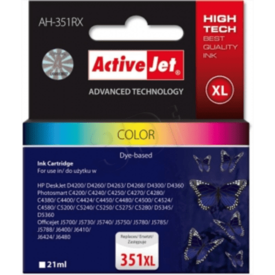 ActiveJet Komplet barvnih črnil HP CB338 351XL