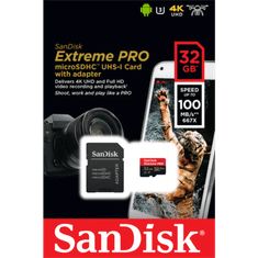 SanDisk 32GB Extreme Pro Micro SDHC A1 Class10 V30 UHS-I U3 spominska kartica