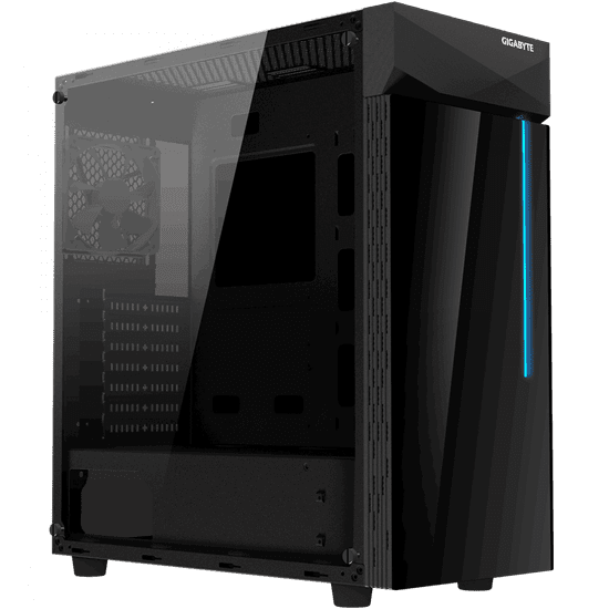 Gigabyte C200 GLASS ATX RGB osvetljeno ohišje, črno