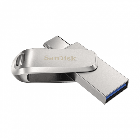 SanDisk Ultra Dual Drive Luxe USB Type-C 512GB 400MB/s USB 3.2 Gen 1, srebrn