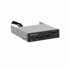Chieftec All-in-one čitalec kartic 4x USB 3.2 Gen1 TypeA/C QC3.0 3,5" panel
