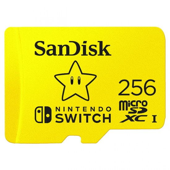 SanDisk MicroSDXC card for Nintendo Switch 256GB, up to 100MB/s Read, 60MB/s Write, U3, C10, A1, UHS-1