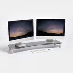 VonHaus Steklen podstavek za monitor XL črn