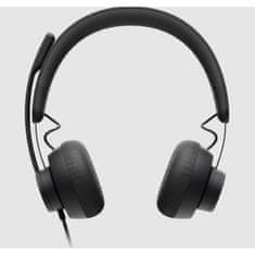 Logitech Zone žične slušalke, certificirane za Microsoft Teams, USB-C z adapterjem USB-A, grafitna barva