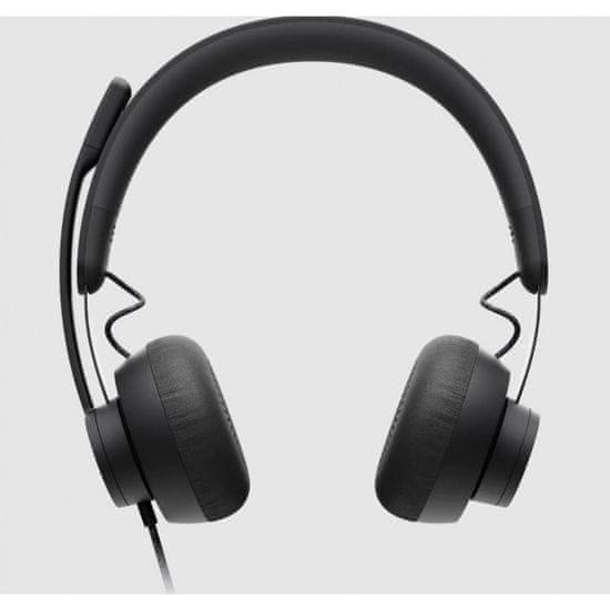Logitech Zone žične slušalke, certificirane za Microsoft Teams, USB-C z adapterjem USB-A, grafitna barva