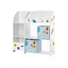 Songmics Organizator igrač in knjig bel, GKR42WT