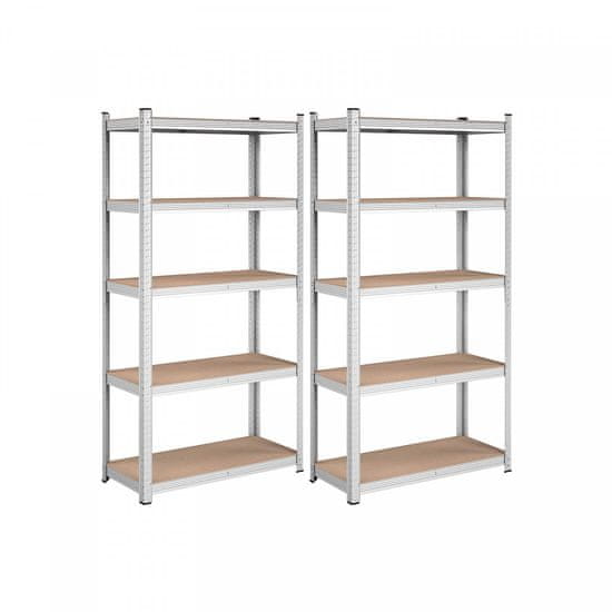 Songmics 2x Regal 40 x 90 x 180 cm bež-srebrna, GLR040E02