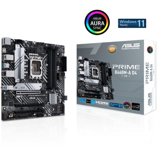 ASUS PRIME B660M-A D4-CSM, DDR4, SATA3, USB3.2Gen1, DP, LGA1700 mATX