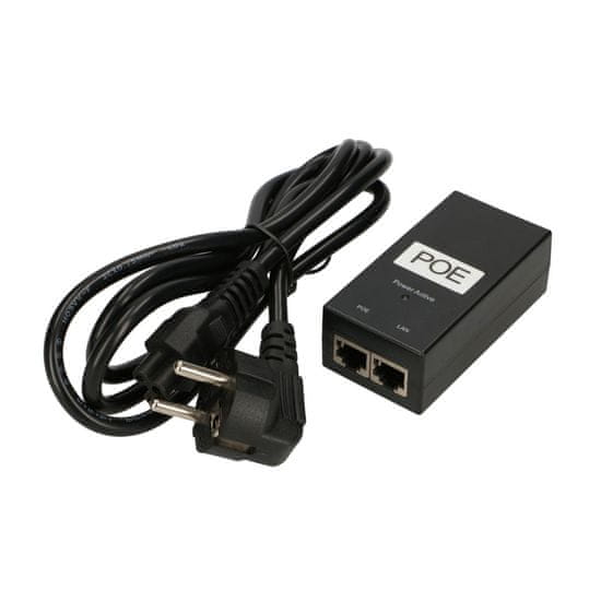 Extralink POE-48-24W adapter s priloženim AC kablom