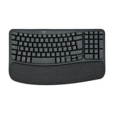Logitech Brezžična tipkovnica ergonomska Wave Keys črna SLO gravura