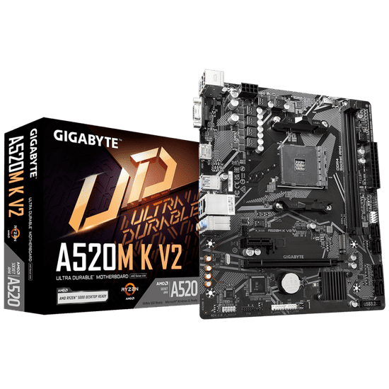 Gigabyte A520M K V2, DDR4, SATA3, USB3.2Gen1, HDMI, AM4 mATX