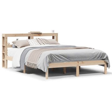 Vidaxl Posteljni okvir brez vzmetnice 120x190 cm trdna borovina