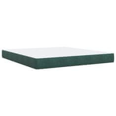 Vidaxl Box spring postelja z vzmetnico temno zelena 180x200 cm žamet