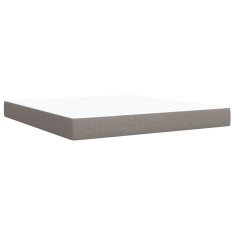 Vidaxl Box spring postelja z vzmetnico taupe 180x200 cm blago