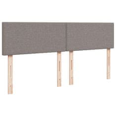 Vidaxl Box spring postelja z vzmetnico taupe 180x200 cm blago