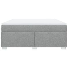 Vidaxl Box spring postelja z vzmetnico svetlo siva 180x200 cm blago