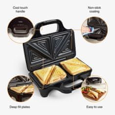 VonShef Toaster za 2 sendviča