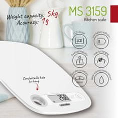 Mesko Zmogljiva kuhinjska tehtnica MS3159 bela