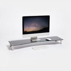 VonHaus Steklen podstavek za monitor XL črn