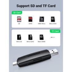 Ugreen USB 3.0 + USB-C OTG čitalec kartic