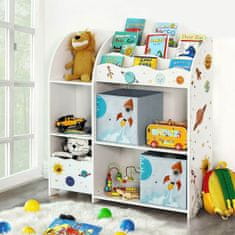 Songmics Organizator igrač in knjig bel, GKR42WT