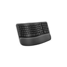 Logitech Brezžična tipkovnica ergonomska Wave Keys črna SLO gravura