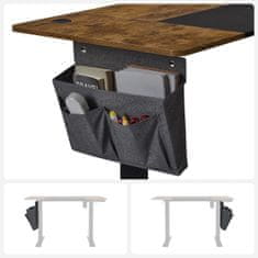 Songmics Električna Sit/Stand miza z okvirjem črno rustikalna, LSD016X01