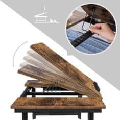 Songmics Miza za prenosnik RUSTIC s predalom rustikalna, LLD110B01