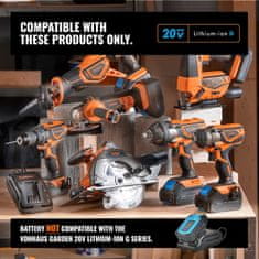 VonHaus Akumulatorska vbodna žaga + 20V D-Series baterija 2,0Ah 3500010