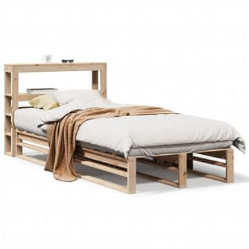 Vidaxl Posteljni okvir brez vzmetnice 90x190 cm trdna borovina
