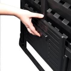 Vidaxl Vrtni kompostnik črn 93,3x93,3x80 cm 480 L