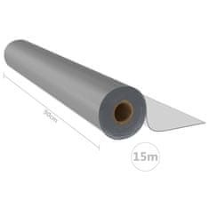 Vidaxl Zaščita za mizo v roli mat 0,9x15 m 2 mm PVC