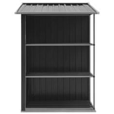 Vidaxl Vrtna lopa s stojalom antracitna 205x130x183 cm železna