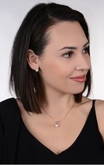 JwL Luxury Pearls Srebrna ogrlica s pravim biserom JL0454 (veriga, obesek)