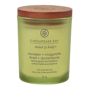 Svíčka Chesapeake Bay Candle malá, Awaken & Invigorate, Probuzení a osvěžení, citronová tráva a eukalyptus, 96 g