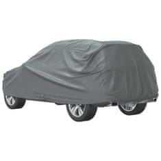 Vidaxl vidaXL Prevleka za avto SUV, polna, siva, XL, netkano blago