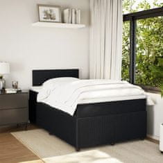 Vidaxl Box spring postelja z vzmetnico črna 120x200 cm žamet